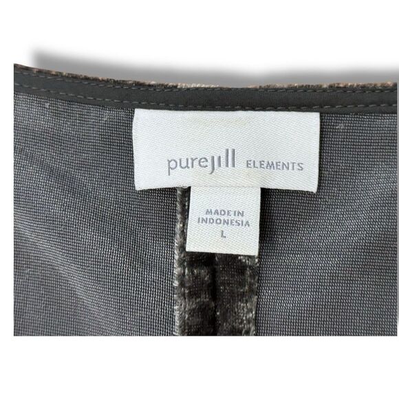 J.Jill Elements Pure Jill Elements Crushed Velvet Whimsigoth Boxy Y2K Women’s L - Picture 8 of 10